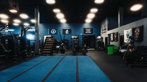 Epic Health & Fitness Crystal River functional training and strength zone with sled turf.