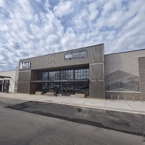 The front of the REI store in Athens, Georgia