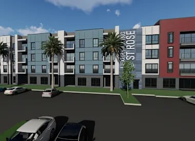 Property Building (rendered image) at Fora Apartments in Las Vegas, NV