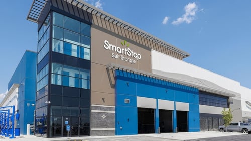 SmartStop Self Storage exterior storefront at 11501 Buffalo Run Blvd in Tsuut’ina, AB