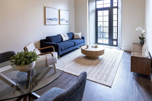Living room at The Dean at Creek View in Newark, DE
