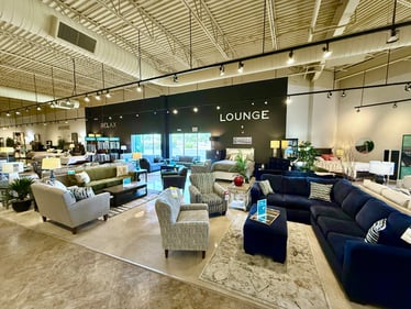 Custom sofa at Slumberland Furniture Champaign.