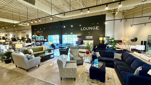 Custom sofa at Slumberland Furniture Champaign.