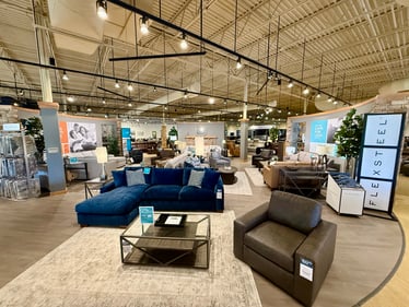 Stone & Leigh sofa chaise at Slumberland Furniture Champaign.