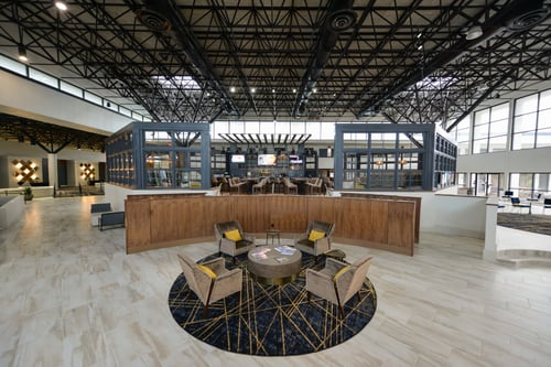 Welcome to our hotel lobby with free Wi-Fi.