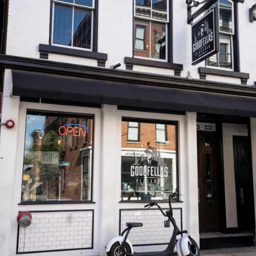 Exterior of Goodfellas Pizzeria Over-the-Rhine.