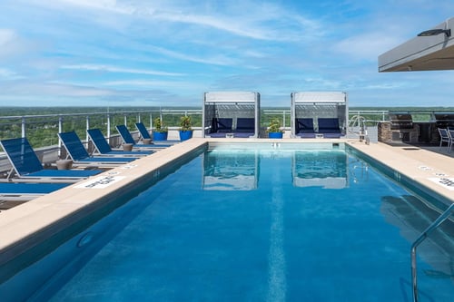 Rooftop Swimming Pool at Two Twelve Clayton in Clayton, MO