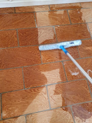Lavaggio pavimento prima