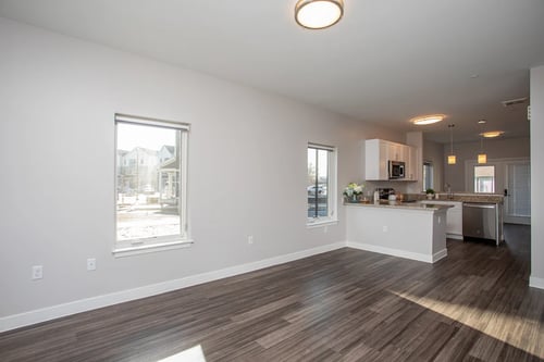 Unfurnished Living Room at MLK Apartments in Hartford, CT