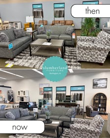 Then & Now at Slumberland Furniture Burlington! Since becoming locally owned in 2024, we’ve been working to transform our Burlington, Iowa furniture store inside and out. From showroom updates to a fresh new look, we’re proud to keep investing in our store and the Southeast Iowa community we call home. Come see what’s new at Slumberland Furniture Burlington!