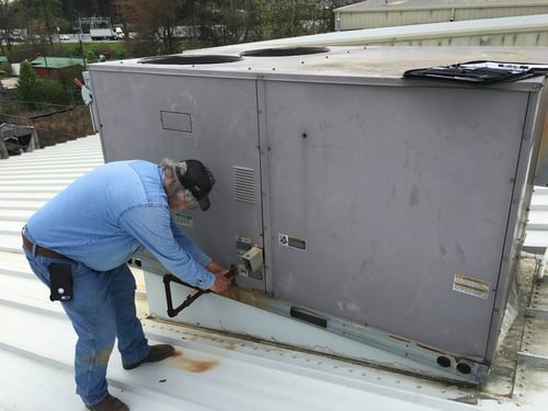 Repairing packaged AC unit