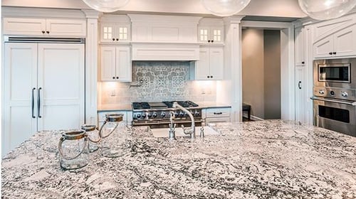 custom countertop in kitchen remodel