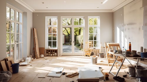 Room undergoing renovation