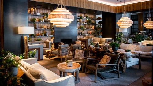 Seating at Flora Lounge.