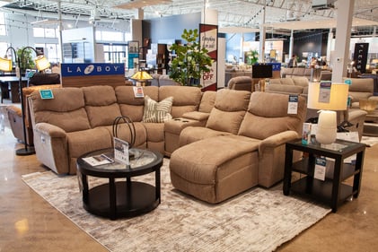 Bloomington Slumberland Furniture sectional with chaise