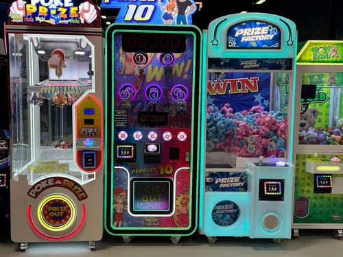 Arcade prize machines at Altitude Trampoline Park in San Jose CA.