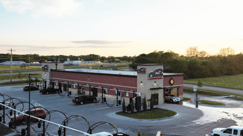 View of Topeka, Kansas Club Car Wash