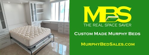 Custom Murphy bed installed in a modern bedroom by Murphy Bed Sales & Service showroom in Hollywood Florida