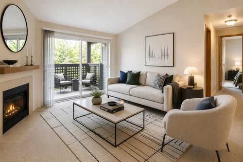 Living Room at Vista Ridge Apartments in Issaquah, WA 98027
