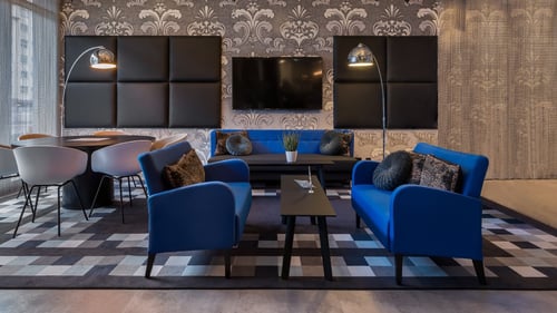Lean back in our comfortable lobby with high-speed WiFi