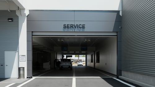 Service entrance at Land Rover San Diego