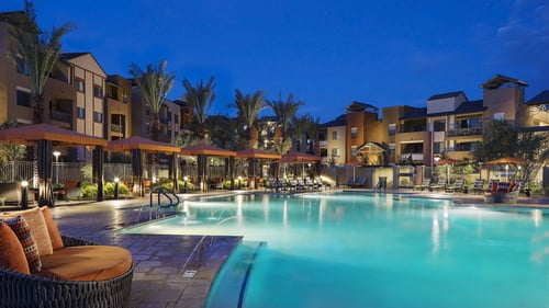 Clean Blue Swimming Pool at Noria Robson Luxury Apartments, Arizona
