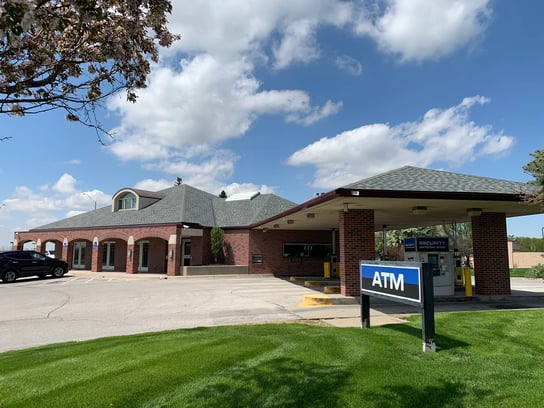 Exterior of Security National Bank - Immanuel branch in Omaha, NE.