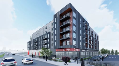 Exterior View at The Edwin on Grand in Midtown St Louis, MO 63103