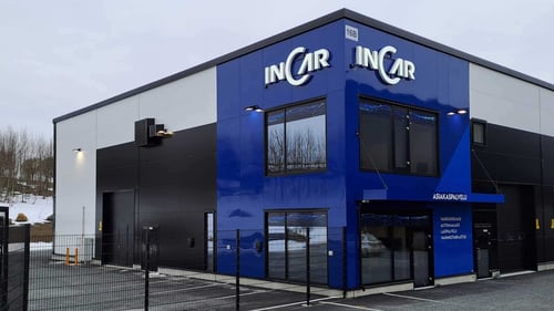 InCar Pirkkala Linnakallion toimipisteen ulkokuva ja sisäänkäynti