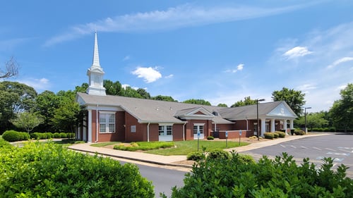 This is the Huntersville meetinghouse for There Church of Jesus Christ of Latter-day Saints.