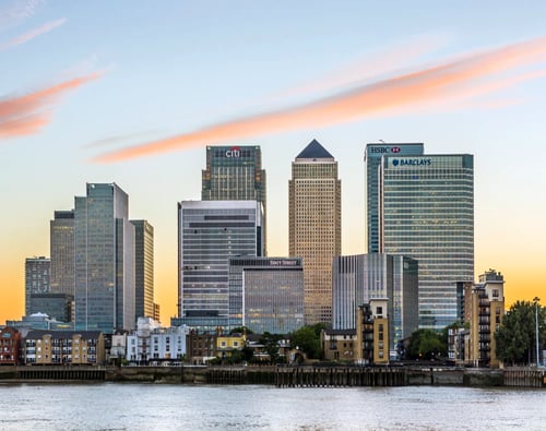 Knight Frank Canary Wharf Estate Agents - The Thames river and Canary Wharf