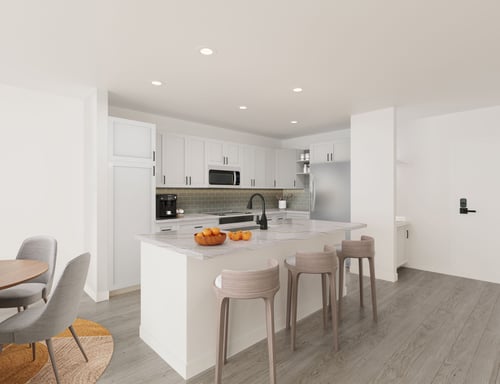 Apartment kitchen at Camden Blakeney in Charlotte, NC
