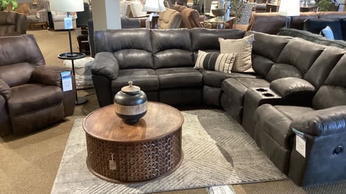 Fridley Slumberland Furniture leather reclining sectional