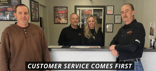 team photo at service desk