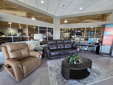 Kearney Slumberland Furniture Leather Sofa and Loveseat