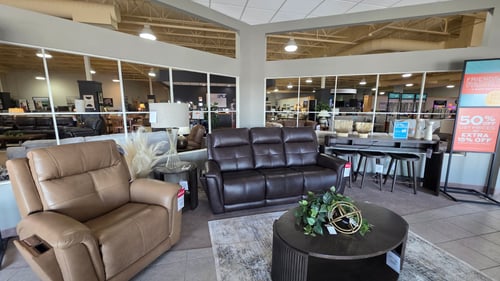 Kearney Slumberland Furniture Leather Sofa and Loveseat