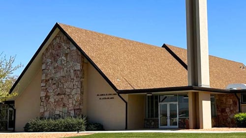 The Church of Jesus Christ of Latter-day Saints meetinghouse in Page, Arizona, where members gather for worship and service