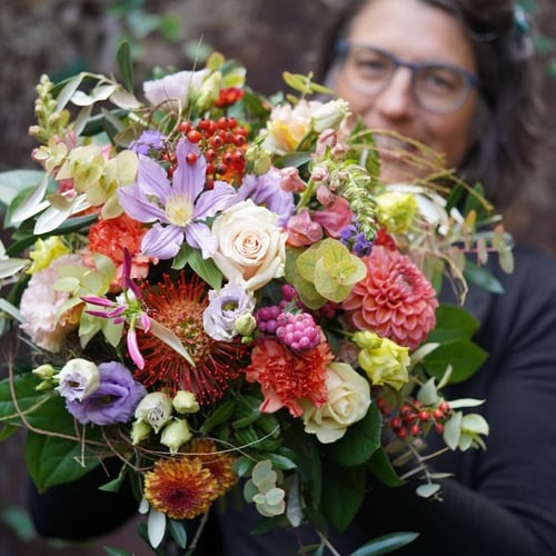 Romantische Blumensträusse.