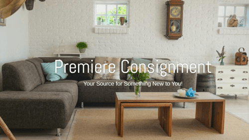 living room with brown couch