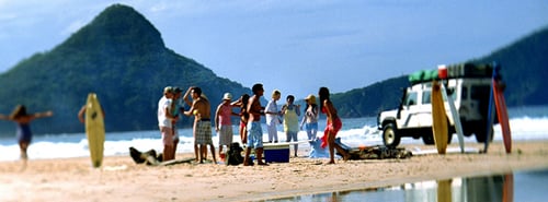 Bonfire Party in the Outback of Australia.