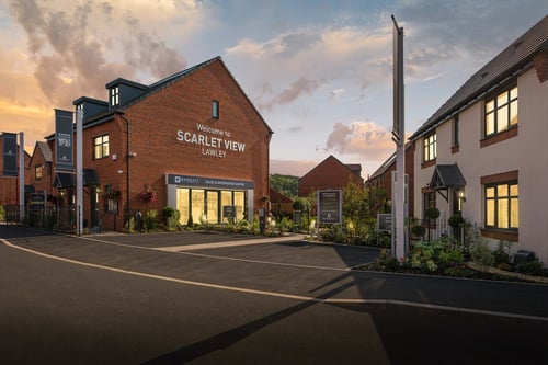 Exterior view of our sales arena at Scarlet View in Telford