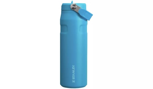 blue water bottle