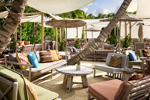 Tala Beach restaurant and outdoor retreat.