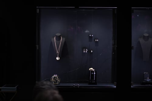 Showroom jewelry at Adam Foster