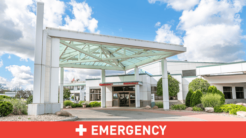 Exterior image of the Emergency Department at Rochester Regional Health Unity Hospital in Rochester, NY