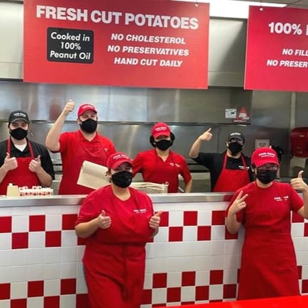 Crew at Five Guys in Hauppauge NY.