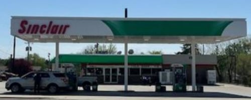Sinclair Gas Station Fueling Island