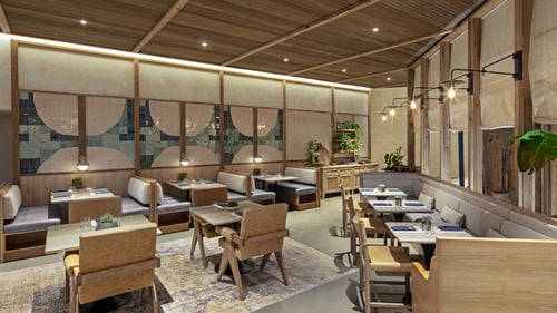 Interior of 1 Kitchen restaurant.