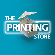 A stack of paper behind the words "The Printing Store"