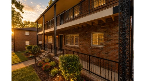 Brick apartment exterior
